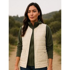 마운티아 여성 경량패딩 조끼 클레이 1MQVSW2502