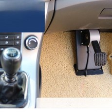 도로 연수 자동차 조수석 보조 브레이크 페달 장치, 수동/자동 공용 미끄럼방지+발판, 단일 사이즈