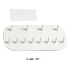 DFMEI 壁掛首飾收納掛架收納掛鉤免打孔門後掛鉤項鍊戒指手鍊飾品收納架, 1個, 白色:如圖