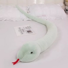 仿真蛇造型長條抱枕 陪睡枕 U型枕 頸枕, 淺綠色,100cm（可做圍脖）
