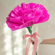 美麗的裝飾感巨型康乃馨+絲帶裝飾, 品紅