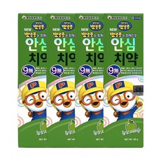 뽀로로 어린이 안심치약 자일리톨 무불소 치약 천연사과향, 80g, 4개