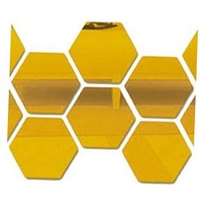 아크릴 육각 거울 스티커 소형 12피스 인테리어 데코 붙이는 벽면 장식 미러 벽거울 아크릴거울