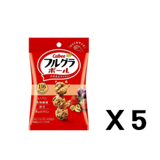 [5개묶음]카루비 calbee 후르그라 후르츠 그라놀라 한입 볼 시리얼 26g, 1개