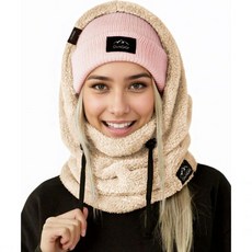 OWNGIGI 겨울 스키 마스크 남녀용 방한 플리스 방풍 얼굴 가리개 후드 스카프 모자 머리 따뜻이