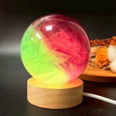 螢石球 7.3cm 西瓜色風水球 (送燈座)