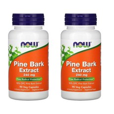 2개 나우푸드 소나무 껍질 추출물 240 mg 베지 캡슐 90 정 6개월분 Pine Bark Extract
