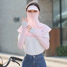 冰絲防曬面罩女夏季防紫外線開車騎行護眼角面罩薄款透氣遮陽臉罩
