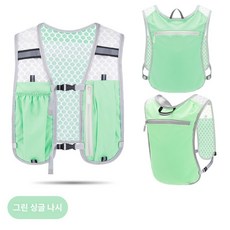 초경량 백팩 러닝시즌 파격 라이딩 조끼 아웃도어 트레일 운동 스포츠 SH1626, 그린, 1개