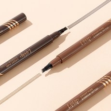 LIPHIP 四叉刺青眉筆 0.8g 持久防水 自然眉型, 02淺茶色, 1個