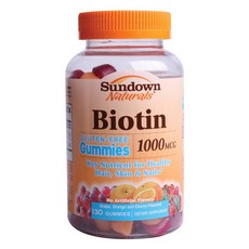 Sundown Naturals 水果味維生素B7 1000mcg, 1個, 130顆