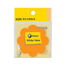 프린텍 모양 스티키노트 꽃 DI017 50매, 단품