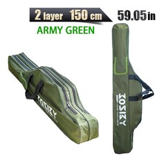PROXPE고품질 다목적 옥스포드 천 접이식 낚싯대 가방 낚싯대 도구 낚시 기어 도구 60-150 cm 152 cm 180cm, 150CM 2 Layer Green