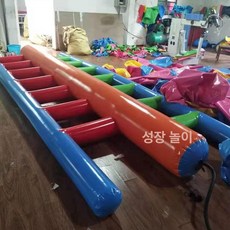 징검다리 장애물 체육대회 삼각 사다리 운동회 단체 교구 풍선 에어 바운스, 1개, 카멜 두꺼운 6m 긴 사다리