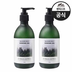 맨허스트 면도크림 저자극 쉐이빙젤 300ml 면도젤 쉐이빙폼 면도폼 저, 2개