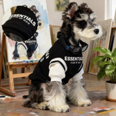 애완동물 베이스볼 스타일 저지 블랙 화이트 레터링 프린트 스포티한 소형견 애견 의상, 1개, Black