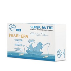 【虎揚】LIFE PURE-EPA 魚油 寵物營養補充品 60粒/盒, 1個, 改善淚液/眼睛健康, 60顆