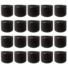 부직포 화분(묶음) 숨쉬는화분 다용도 친환경 실내 베란다 텃밭 대형화분, 블랙, 20개