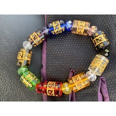 畫意坊 六字真言 五行琉璃手珠 - 避邪轉運手串