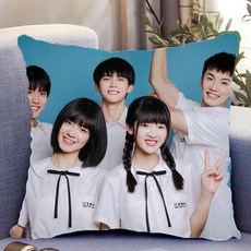 當我飛奔向你 雙面抱枕 靠枕墊 枕頭 禮物 周翊然 張淼怡 周邊, 1個, 6,35*35CM（迷你）