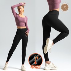 엘라웨어 엘리트 기모레깅스 빅사이즈 하이웨이스트 러닝팬츠