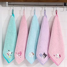 홈앤키즈 산리오 소프트 고리 핸드타월 어린이집 유치원 고리수건 고리타올 주방수건 핸드수건 캐릭터 단체선물, 1개, 산리오 소프트고리핸드타월 마이멜로디