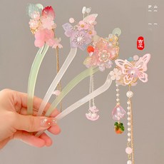 [스타일 완성] 여아 한복 비녀 전통 올림머리 술 뒤꽂이