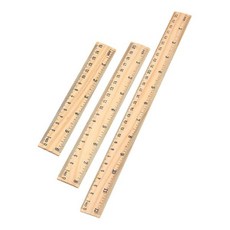 나무 자 3개 측정 도구 그릴 수 있는 2개의 눈금이 있는 전문가용 직선 모서리 측정 도구 홈 오피스 15cm 20cm 30cm