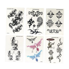 대형타투스티커 바디 패션 타투 스티커 색상랜덤 지워지는 문신 1p, 본상품