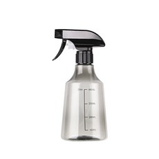 Zibo 按壓式噴霧瓶 500ml 均勻霧化 園藝酒精消毒多用途, 透明灰, 1個