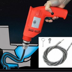 변기막힘 배관청소 전동드릴연결 하수관 배수관 관통기 500cm 세척기, 단품, 1개