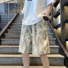 休閒薄款夏季休閒美式潮牌外穿潮流學生運動沙灘褲寬鬆速幹五分褲