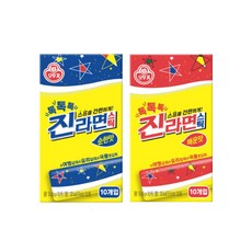 오뚜기 톡톡톡 진라면 스틱 매운맛 10개입 ＋ 순한맛 10개입