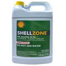 SHELLZONE 預混50/50防凍冷卻液 即用型引擎水箱精 高效防鏽保護 多車型適用, 1個, 所有燃料類型