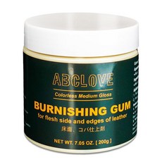200g 가죽 번싱 껌 무색 미디엄 광택 지우개 클리어 에지 실러, Leather Burnishing Gum