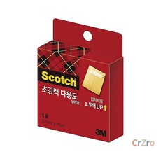 스카치 강력 투명테이프 리필 SH1215R 12mm 접착 포장 OPP 1개입