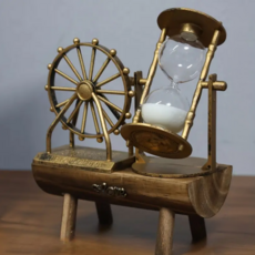 빈티지 골드 대관람차 모래시계 데스크 장식 소품, 빈티지 골드색, 1개