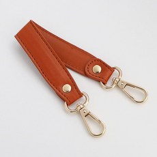 내구성 28CM 가죽 스트랩 손잡이 가방 짧은 하드웨어 DIY 교체, brown gold, 1개