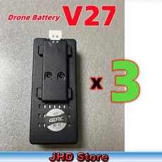 호환 JHD 폼 글라이더 드론 배터리 3.7V 1000mah 4DRC V27 RC 비행기, 07 V27 Battery 3PCS, 01 China Mainland