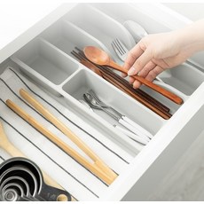 수저 트레이 그레이 주방 서랍 정리 칸막이 커트러리 조리도구보관함 싱크대 수납