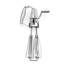 烘焙用手搖電鍍打蛋器雙輪不鏽鋼廚房攪拌器蛋糕烘焙工具現貨批發, 款式二小號:1個