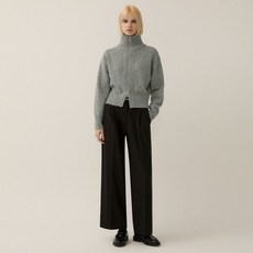 리스트 울 하이넥 투웨이 집업 가디건 TSKCDP82120