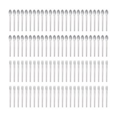 라온누리 젠 304 올스텐 카페 티스푼 케익 과일포크 세트, 스푼50+포크50, 100개