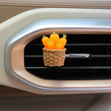 可愛兔子造型汽車香氛擺件 多款可選, 羅蔔筐-出風口香薰-送香片