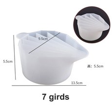 1PC 재사용 가능한 실리콘 붓는 컵 세트 2 5 채널 수지 페인트 흐르는 DIY 쥬얼리 공예 만들기 도구에 대 한 멀티 컬러, 7 girds