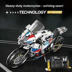 쿠쿠스토어 새로운 블록 M1000RR 오토바이 성인 대형 모델 퍼즐 조립 장난감 자동차 소년 크리스마스 할로, 17 013