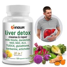 이 간 보호 보조제는 밀크씨슬과 실리마린 추출물을 함유하고 있어 간 건강 증진 해독 정화 및 회복에 도움을 줍니다., 1개, 120정