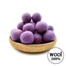 아트위브 DIY 2cm 울 칼라 양모볼 펠트 공예 양모공 폼폼이 만들기 재료, 10개, 13. 연퍼플 (2cm)