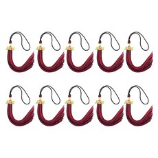 학사 가운 의식용 캡 장식과 호환되는 10Pcs 2026 기념 졸업식 태슬 인조 실크 태슬 참, Style E