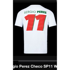 Red Bull 紅牛車隊 F1 Sergio Perez 白色短T Checo SP11 限定款, 1個